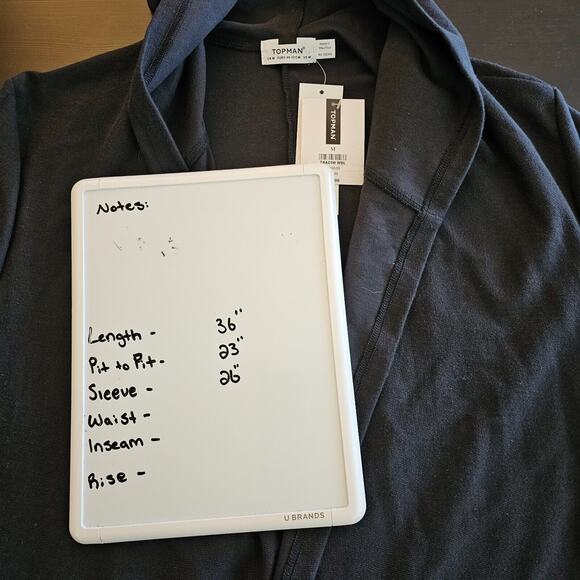 Topman Sweater Unisex Wrap Poncho Charcoal Gray Cotton Adult Medium Black NEW - Picture 11 of 11